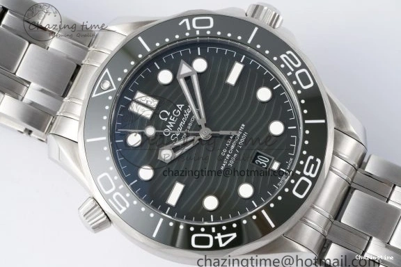0406 Seamaster Diver 300M ZF 1:1 Best Edition Green Ceramic Green Dial on SS Bracelet A BestValue 7825